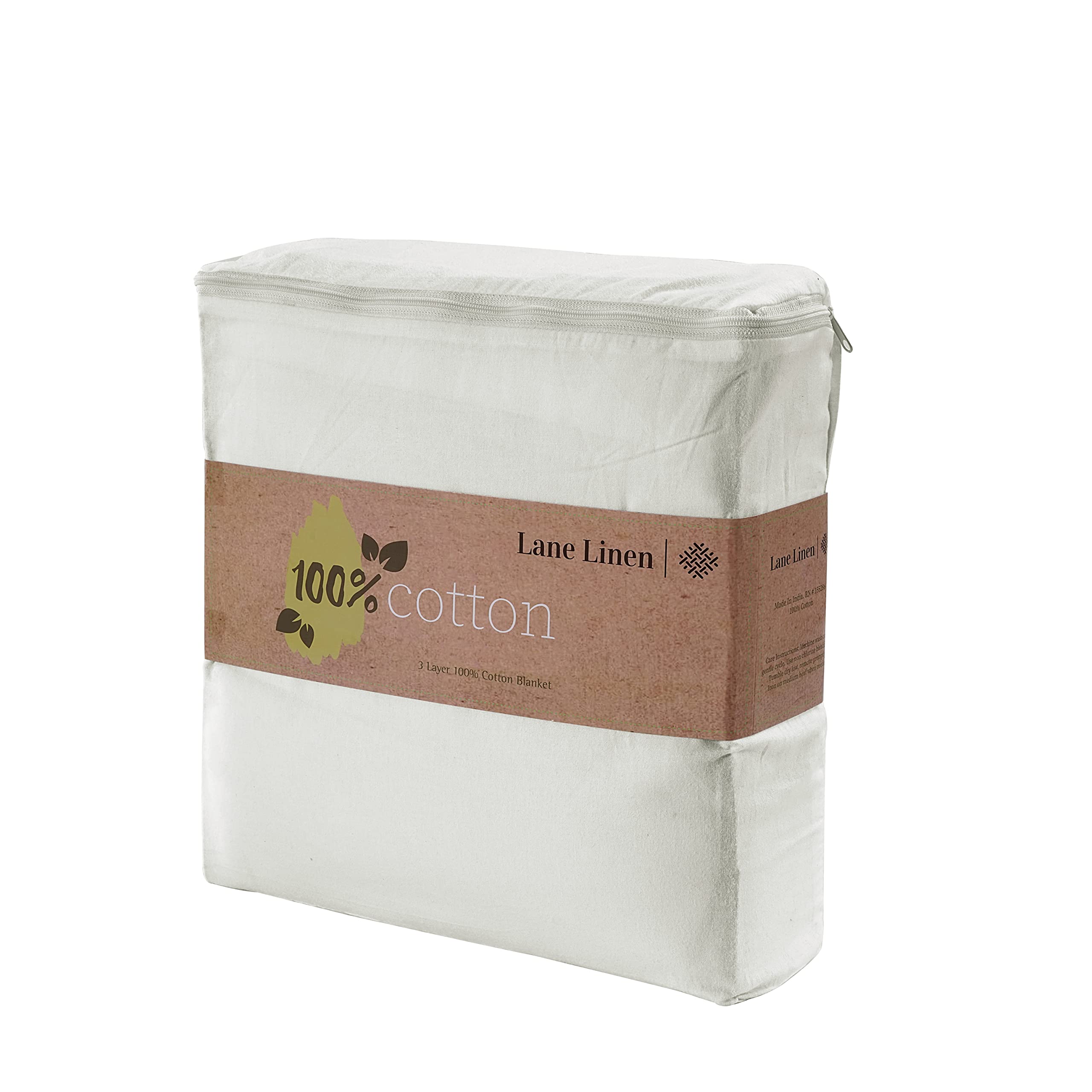 Foto 5 | Manta Lane Linen, 100% Algodón, Tamaño Queen, 320 G/m² - Venta Internacional.