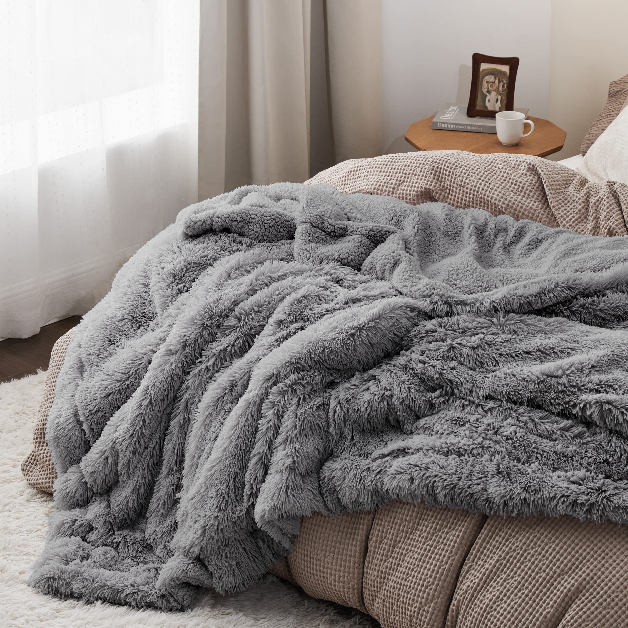 Foto 4 pulgar | Manta Bedsure Soft Grey Size Para Invierno, 270 X 230 Cm - Venta Internacional.