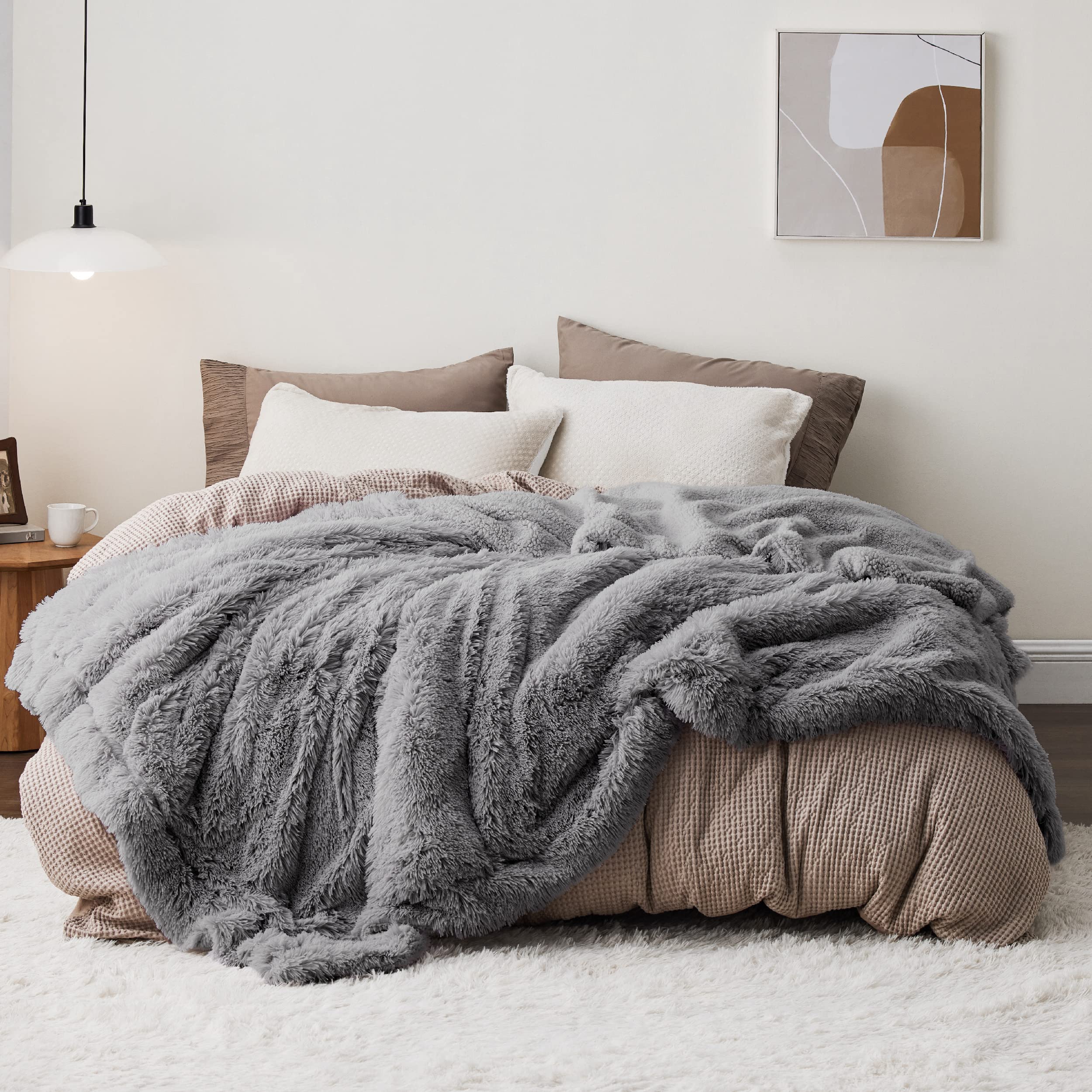 Foto 6 pulgar | Manta Bedsure Soft Grey Size Para Invierno, 270 X 230 Cm - Venta Internacional.