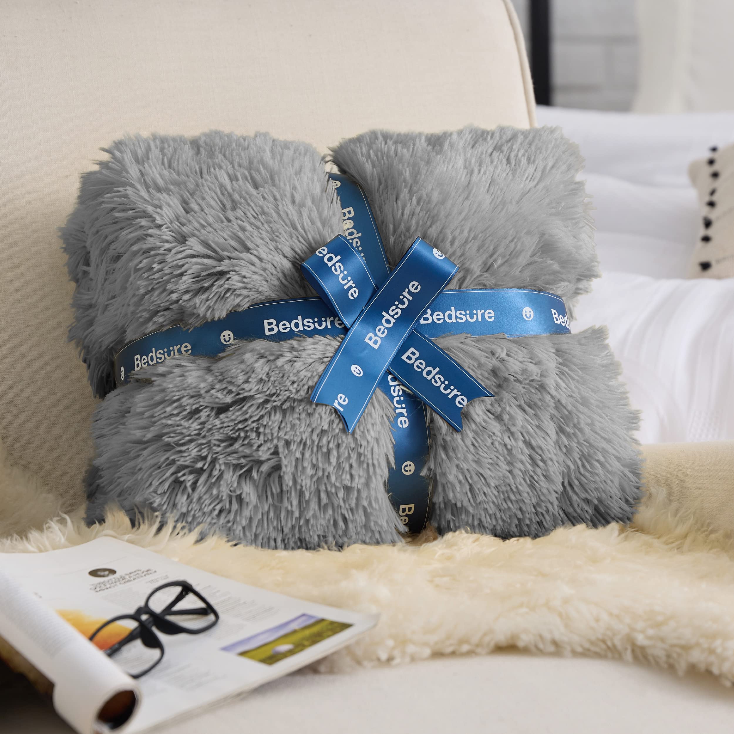 Foto 7 pulgar | Manta Bedsure Soft Grey Size Para Invierno, 270 X 230 Cm - Venta Internacional.