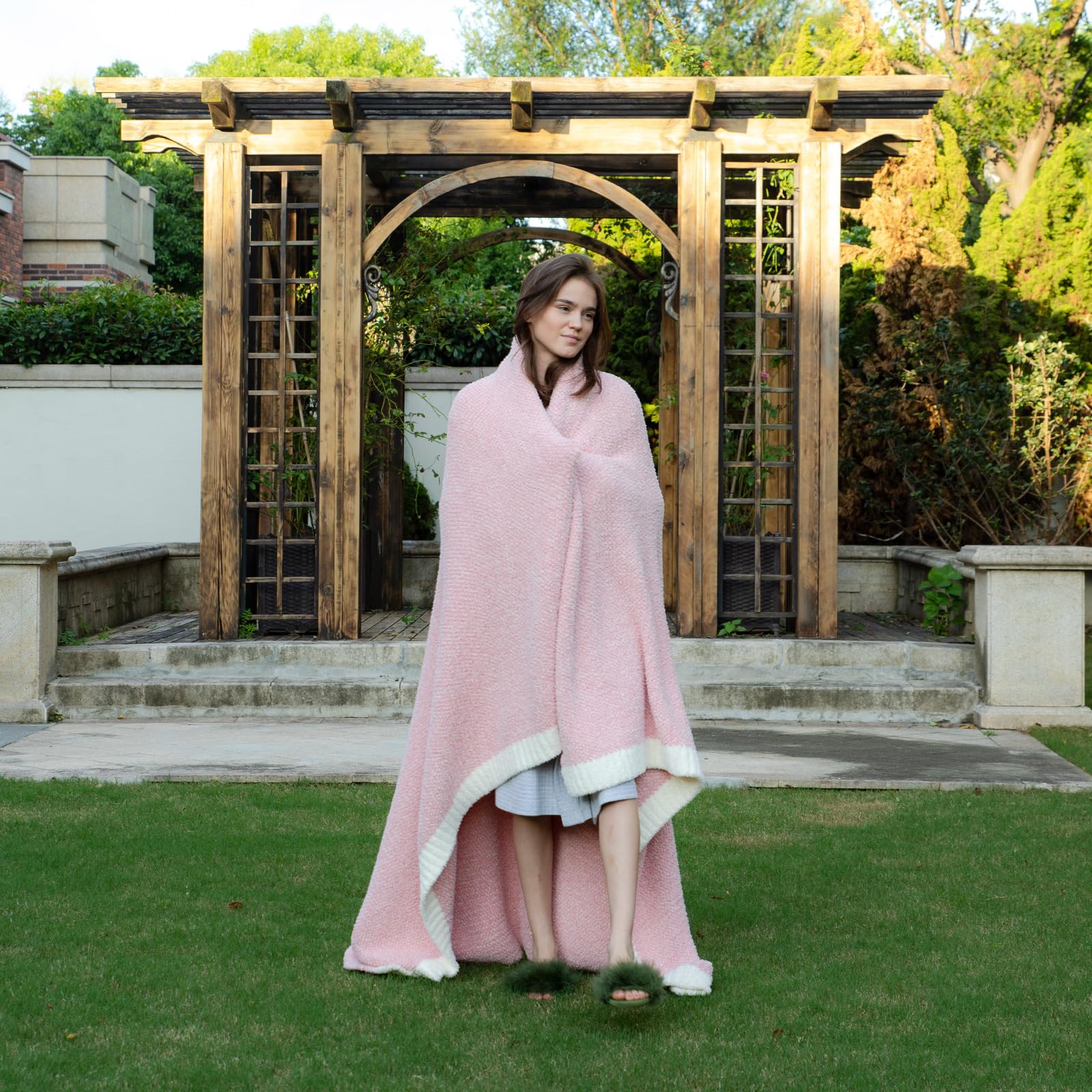 Foto 8 pulgar | Manta Snuggle Sac, Color Rosa Mantequilla, Reversible, 125 X 178 Cm - Venta Internacional.