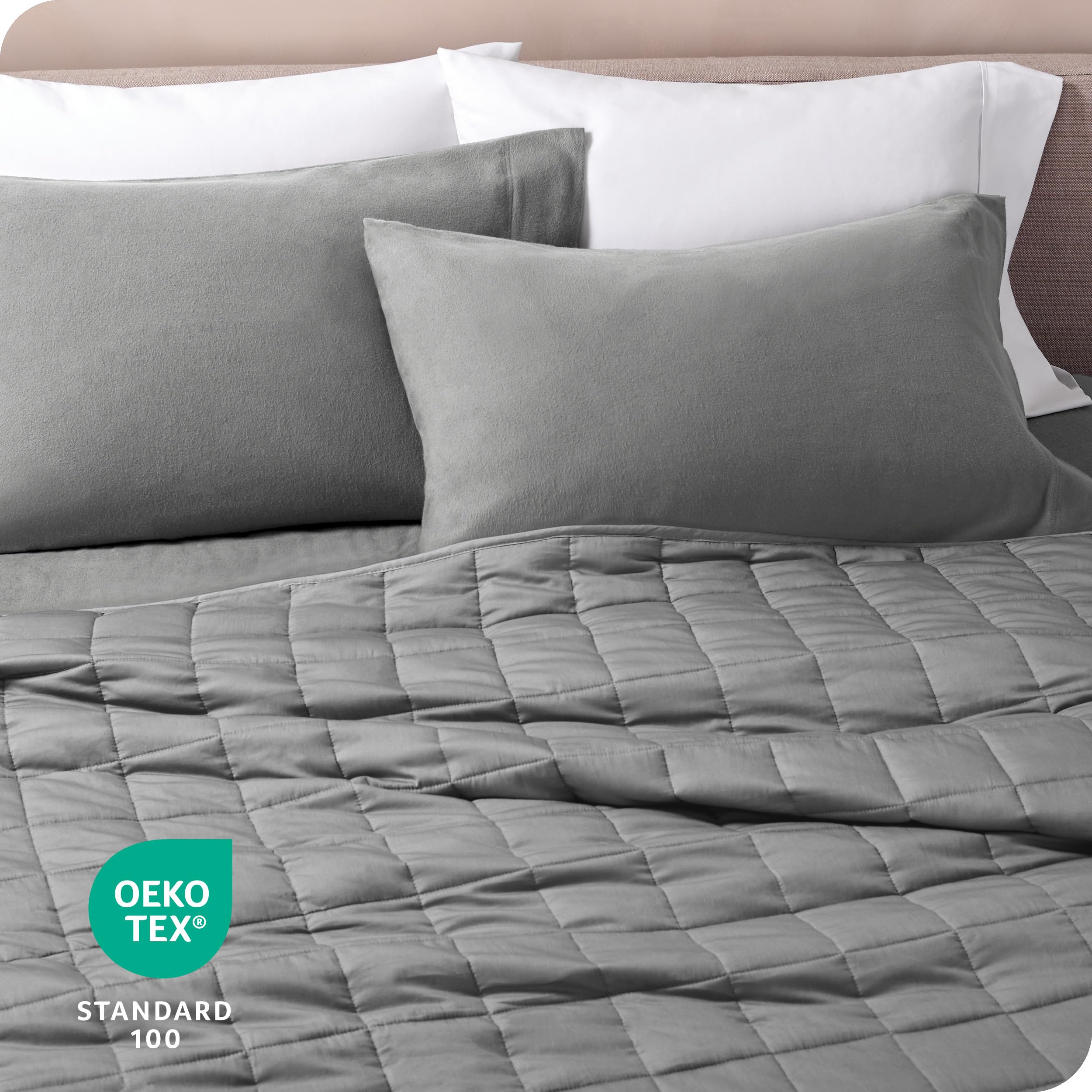 Foto 6 pulgar | Manta Pesada Bare Home Gris 100% Algodón  - Venta Internacional