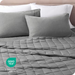 Foto 5 | Manta Pesada Bare Home Gris 100% Algodón - Venta Internacional