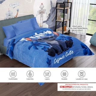 Foto 8 | Cobertor Serenity Matrimonial Stitch Cosmic