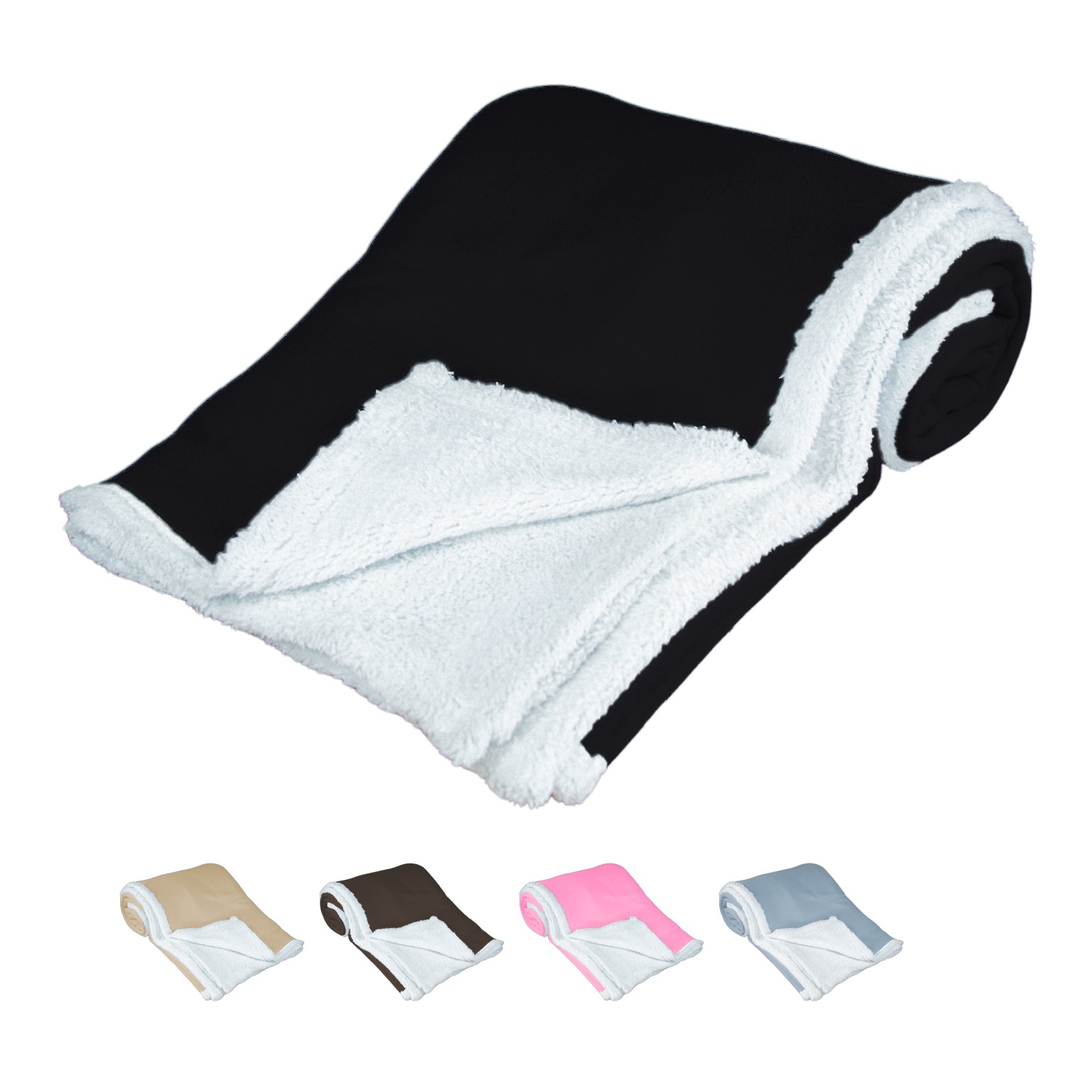 Cobija Polar Matrimonial Frazada Suave Calientita Con Sherpa Negro