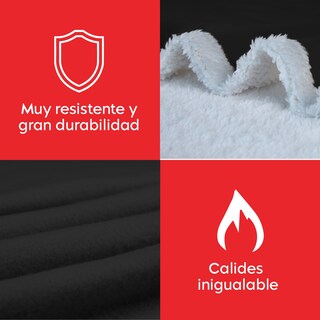 Foto 5 | Cobija Polar Matrimonial Frazada Suave Calientita Con Sherpa Negro
