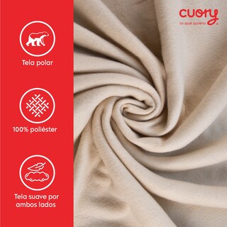 Foto 3 | Cobija Polar Individual Frazada Suave Calientita Con Sherpa Beige