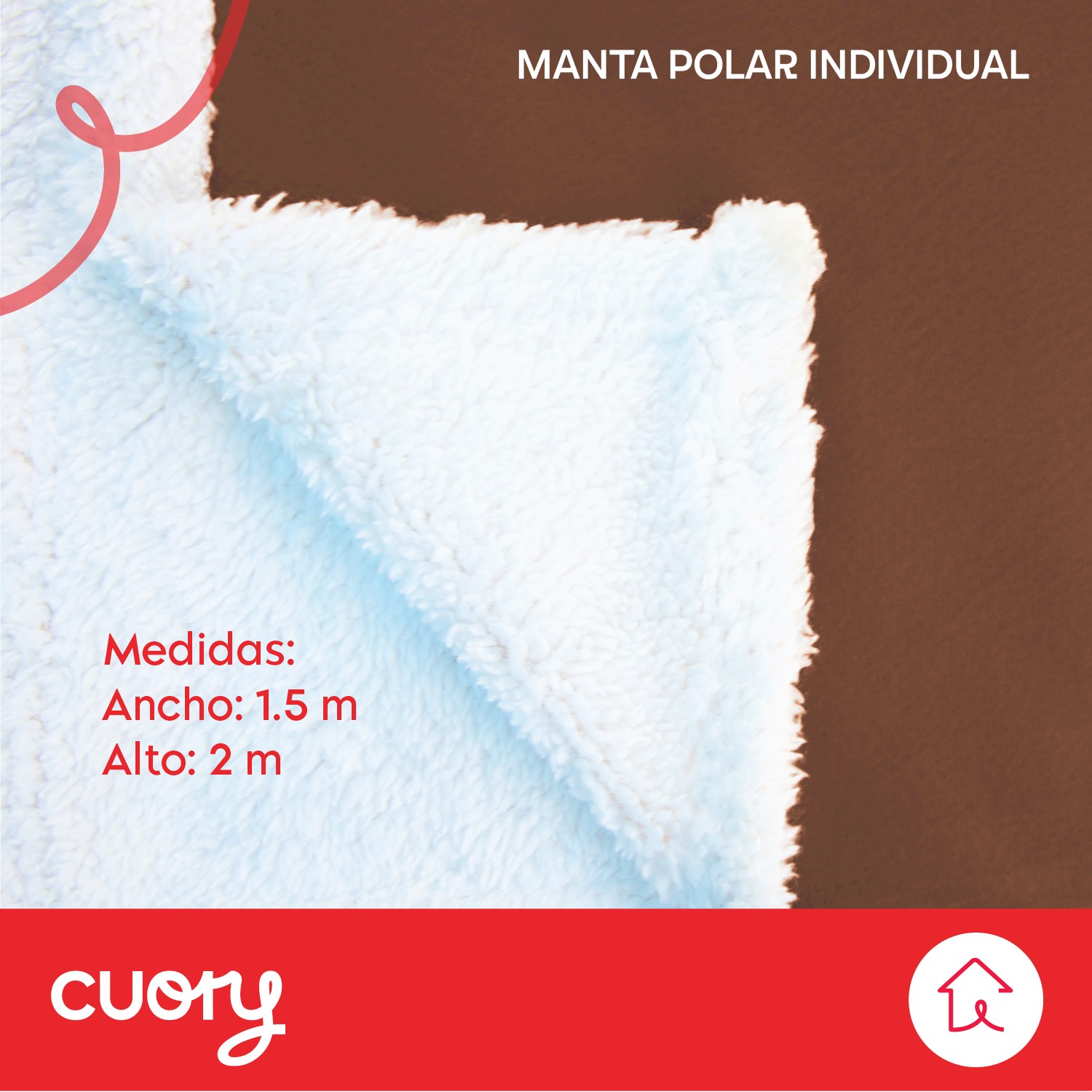 Foto 3 pulgar | Cobija Polar Individual Frazada Suave Calientita Con Sherpa Café