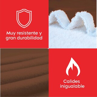 Foto 5 | Cobija Polar Individual Frazada Suave Calientita Con Sherpa Café