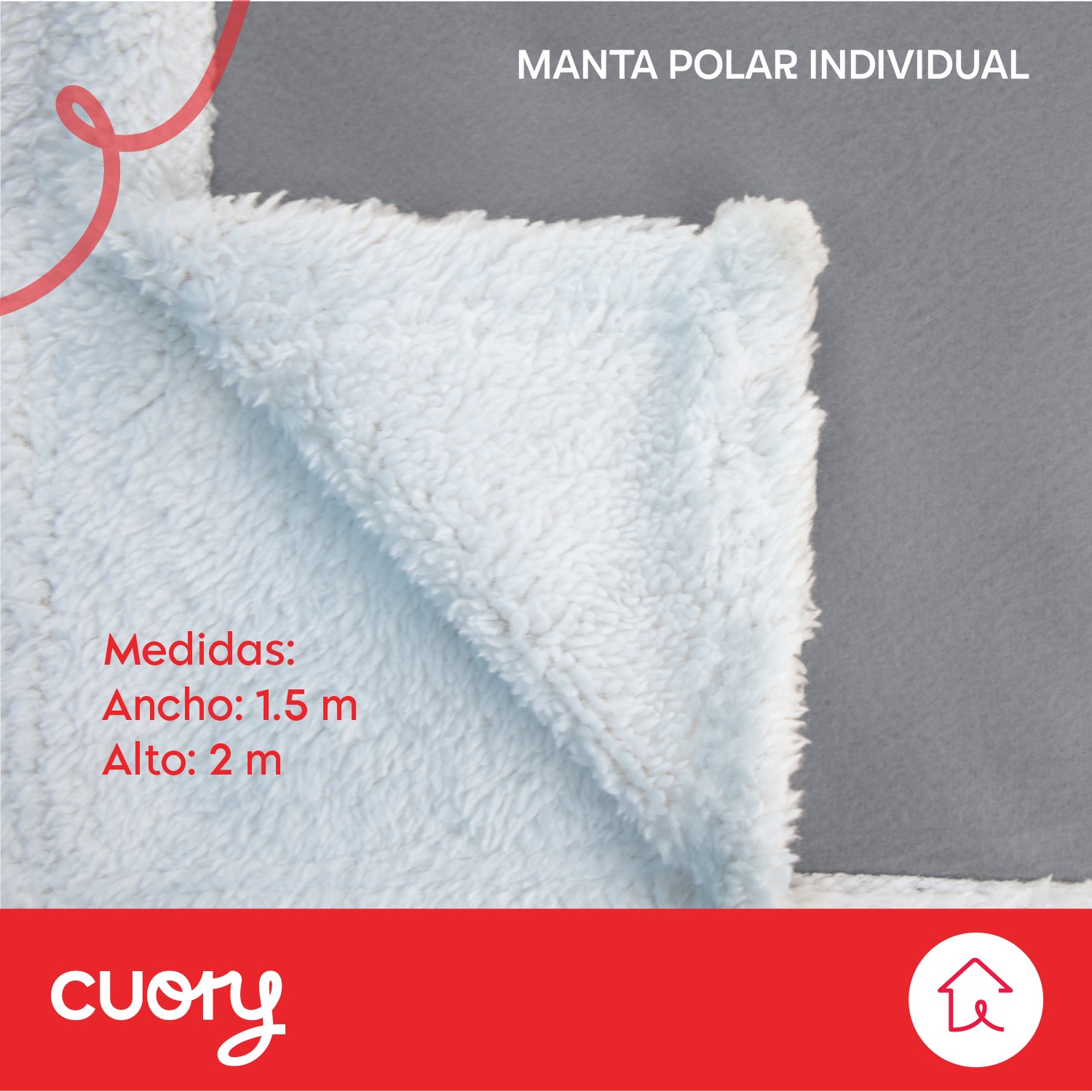Foto 3 pulgar | Cobija Polar Individual Frazada Suave Calientita Con Sherpa Gris