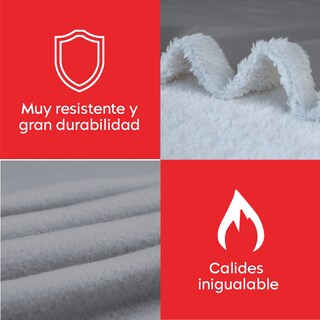 Foto 5 | Cobija Polar Individual Frazada Suave Calientita Con Sherpa Gris