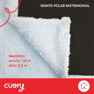 Foto 2 | Cobija Polar Matrimonial Frazada Suave Calientita Con Sherpa Café