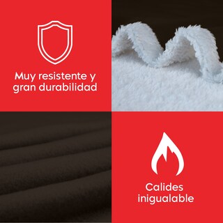 Foto 5 | Cobija Polar Matrimonial Frazada Suave Calientita Con Sherpa Café