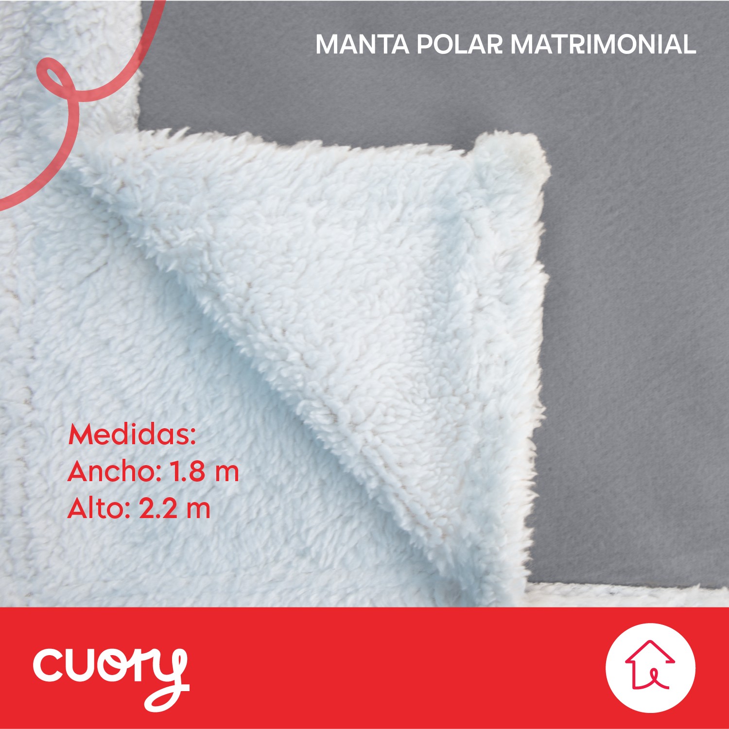 Foto 3 pulgar | Cobija Polar Matrimonial Frazada Suave Calientita Con Sherpa Gris