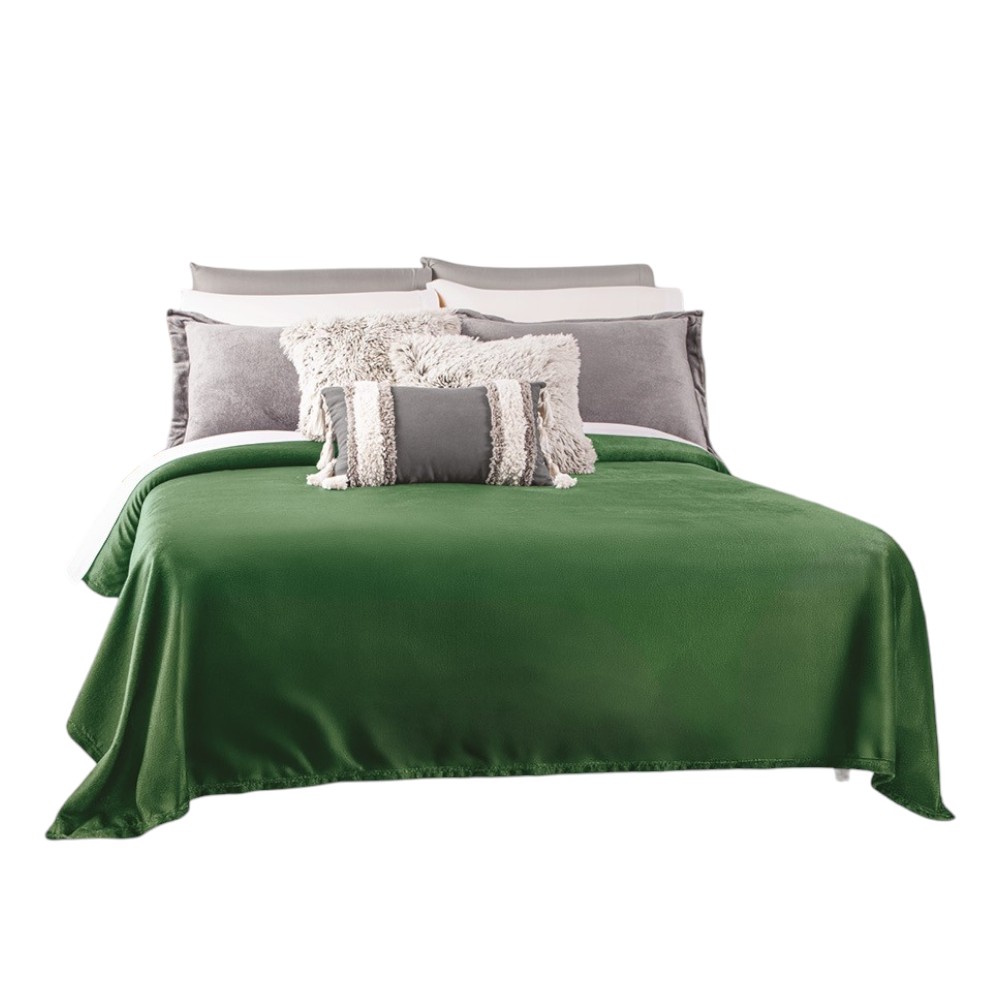 Cobertor Ultrasuave Verde King Size Xl/qs Concord