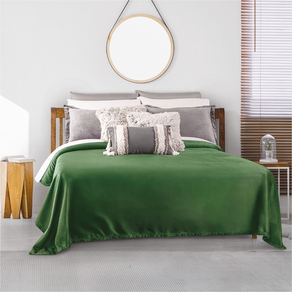 Foto 2 | Cobertor Ultrasuave Verde King Size Xl/qs Concord
