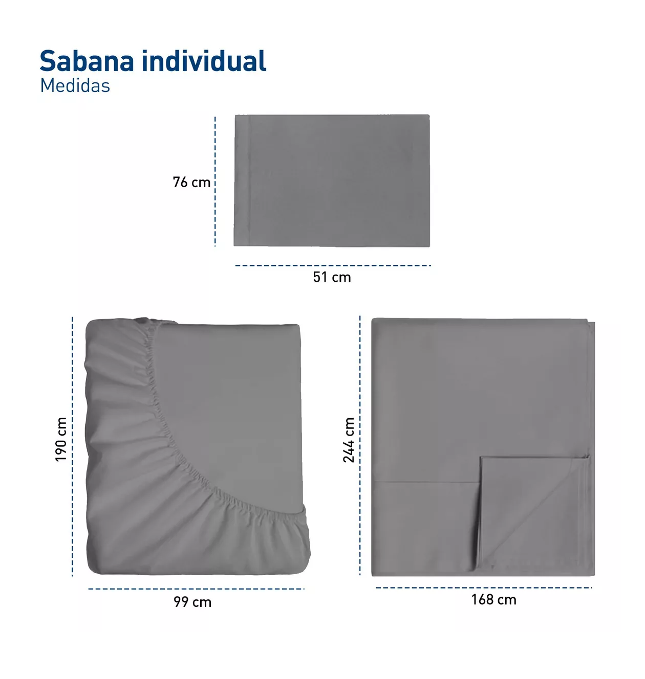 Foto 4 pulgar | Juego De Sabanas Individuales 100% Poliéster Microfibra 3 Pz Color Gris Obscuro