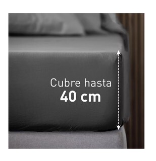 Foto 4 | Juego De Sabanas Individuales 100% Poliéster Microfibra 3 Pz Color Gris Obscuro