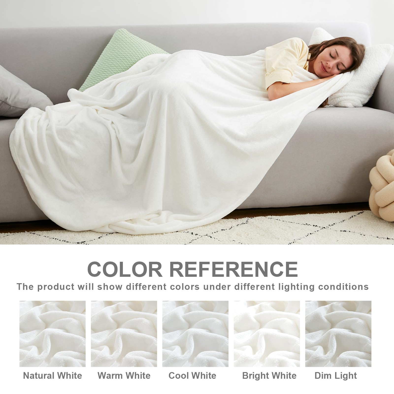 Foto 6 pulgar | Manta King Size Hansleep Blanca-Venta Internacional