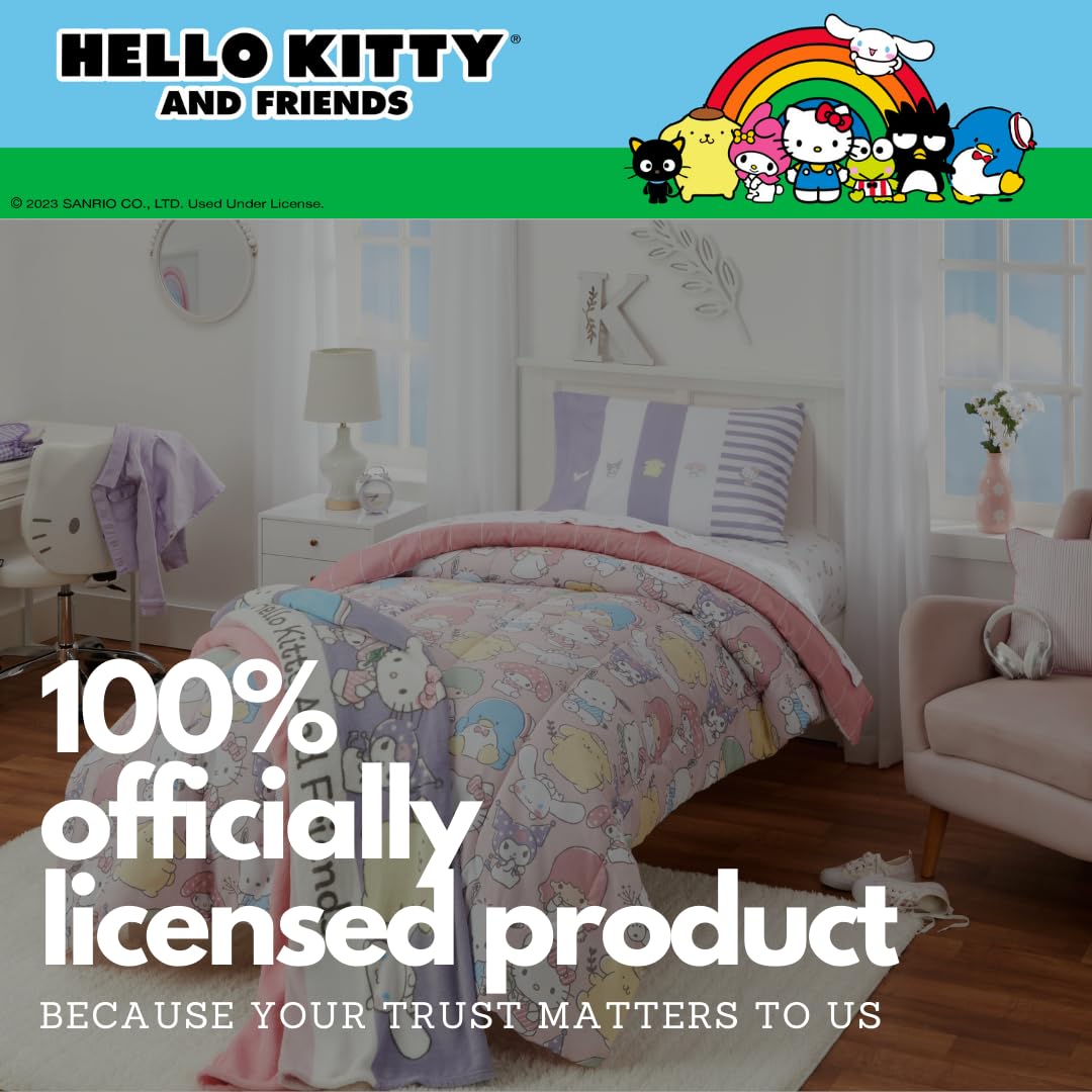 Foto 5 pulgar | Manta Franco Collectibles Hello Kitty & Friends 160 X 230 Cm - Venta Internacional.