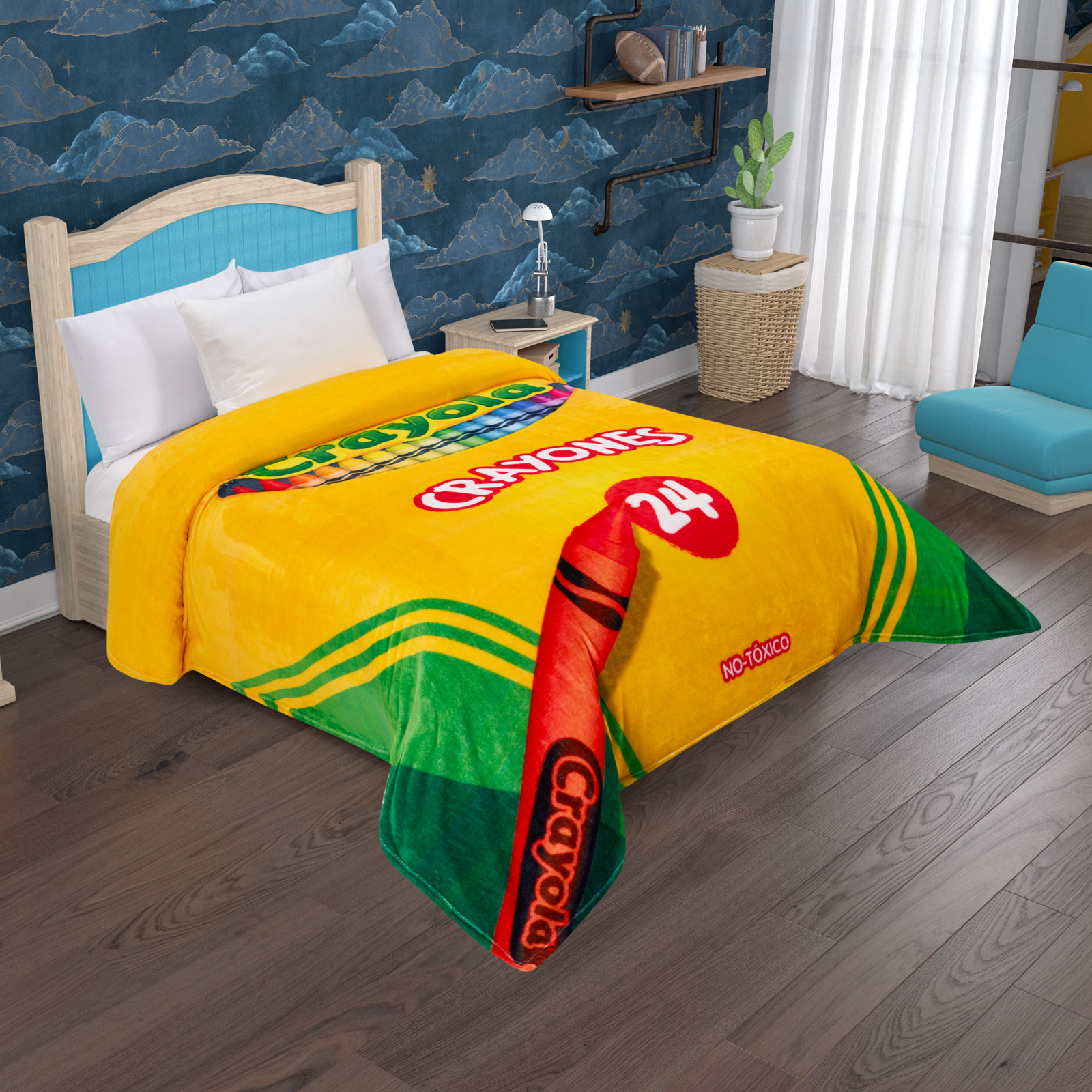 Foto 3 pulgar | Cobertor Serenity Matrimonial Crayola Pack