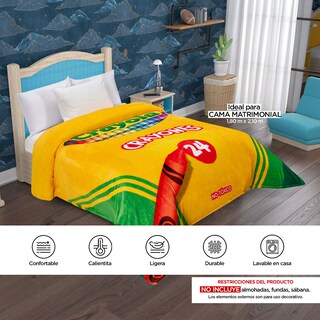 Foto 8 | Cobertor Serenity Matrimonial Crayola Pack