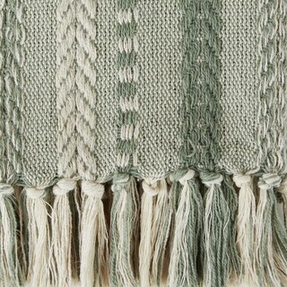 Foto 3 | Manta Dii Con Diseño De Alcachofa Trenzada A Rayas, 100% Algodón, 50 X 60 - Venta Internacional.