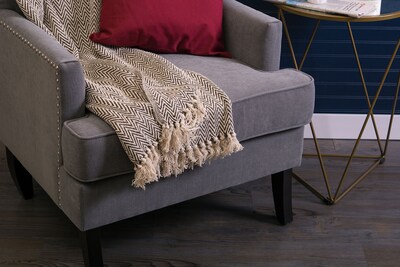 Foto 5 | Manta Dii Chevron De Algodón Tejida A Mano, 50 X 60 Cm, Dark Bro - Venta Internacional.