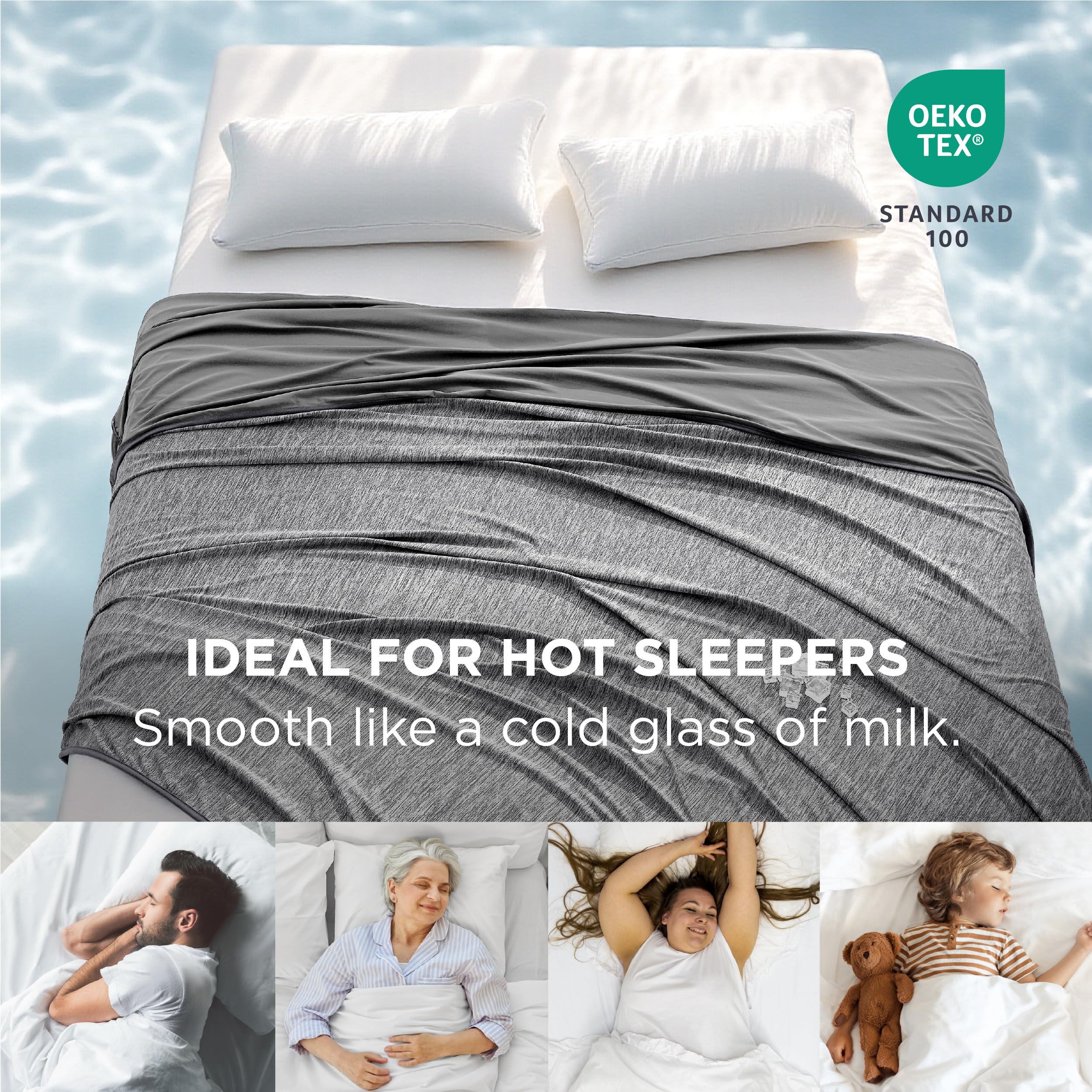 Foto 6 pulgar | Manta Refrescante Bedsure Summer Para Personas Que Duermen En El Calor, 130 X 180 Cm - Venta Internacional.