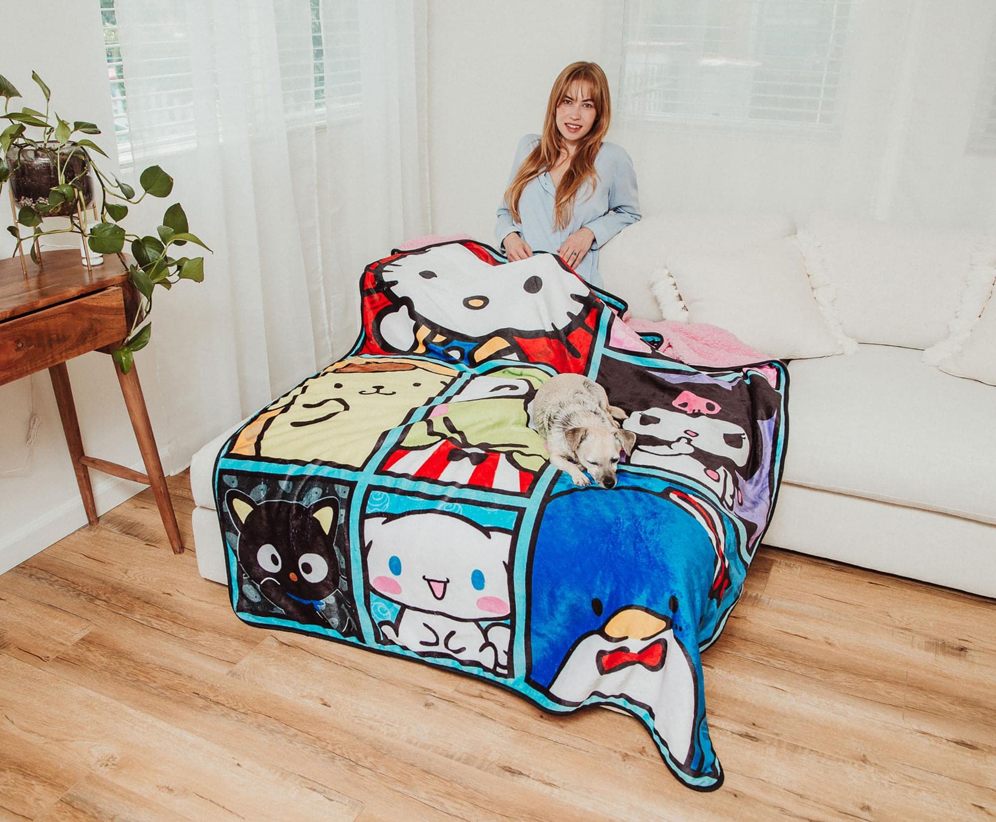 Foto 7 pulgar | Manta De Forro Polar Sherpa De Hello Kitty And Friends De Sanrio - Venta Internacional.