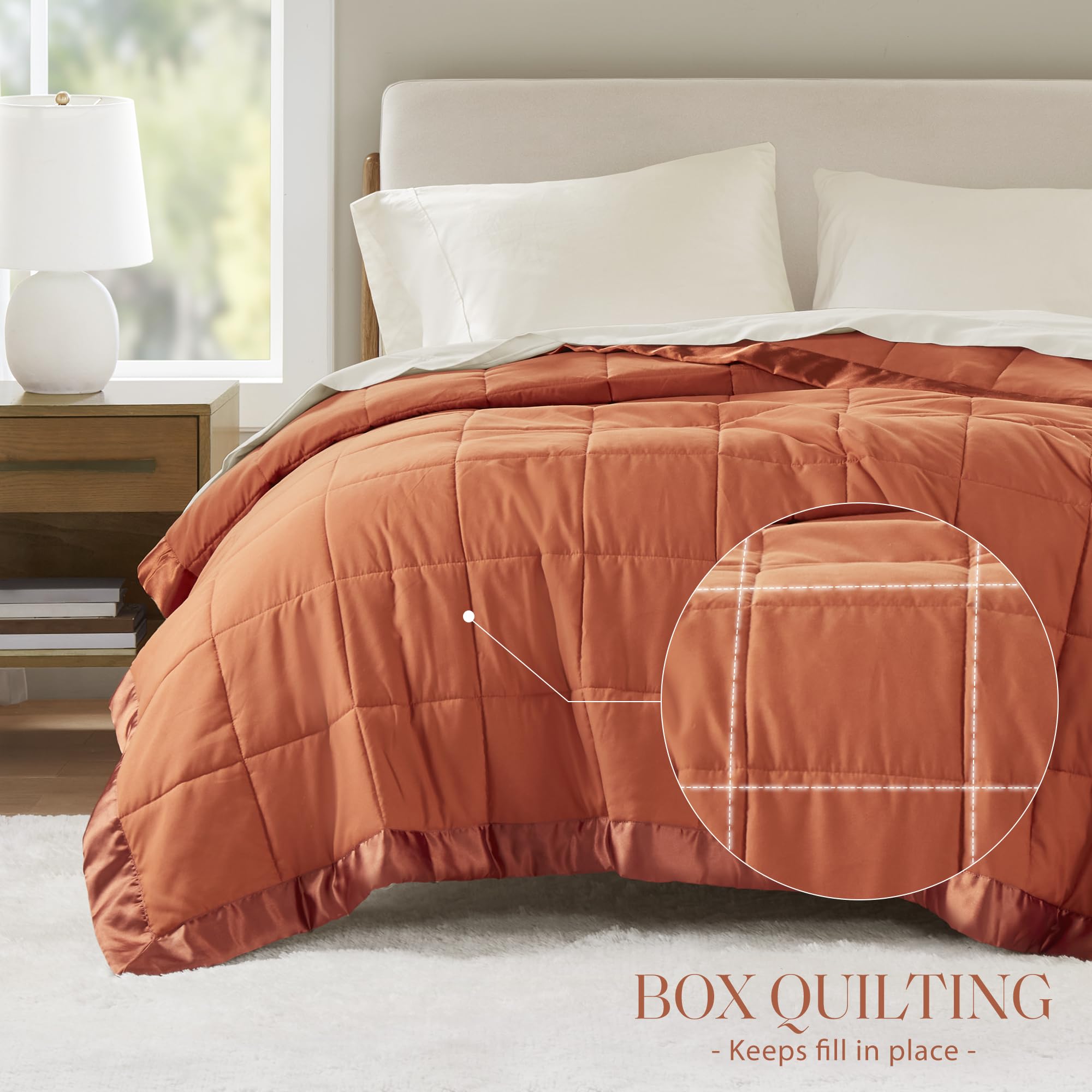Foto 4 | Manta Acolchada Madison Park Windom King De Microfibra Naranja - Venta Internacional.
