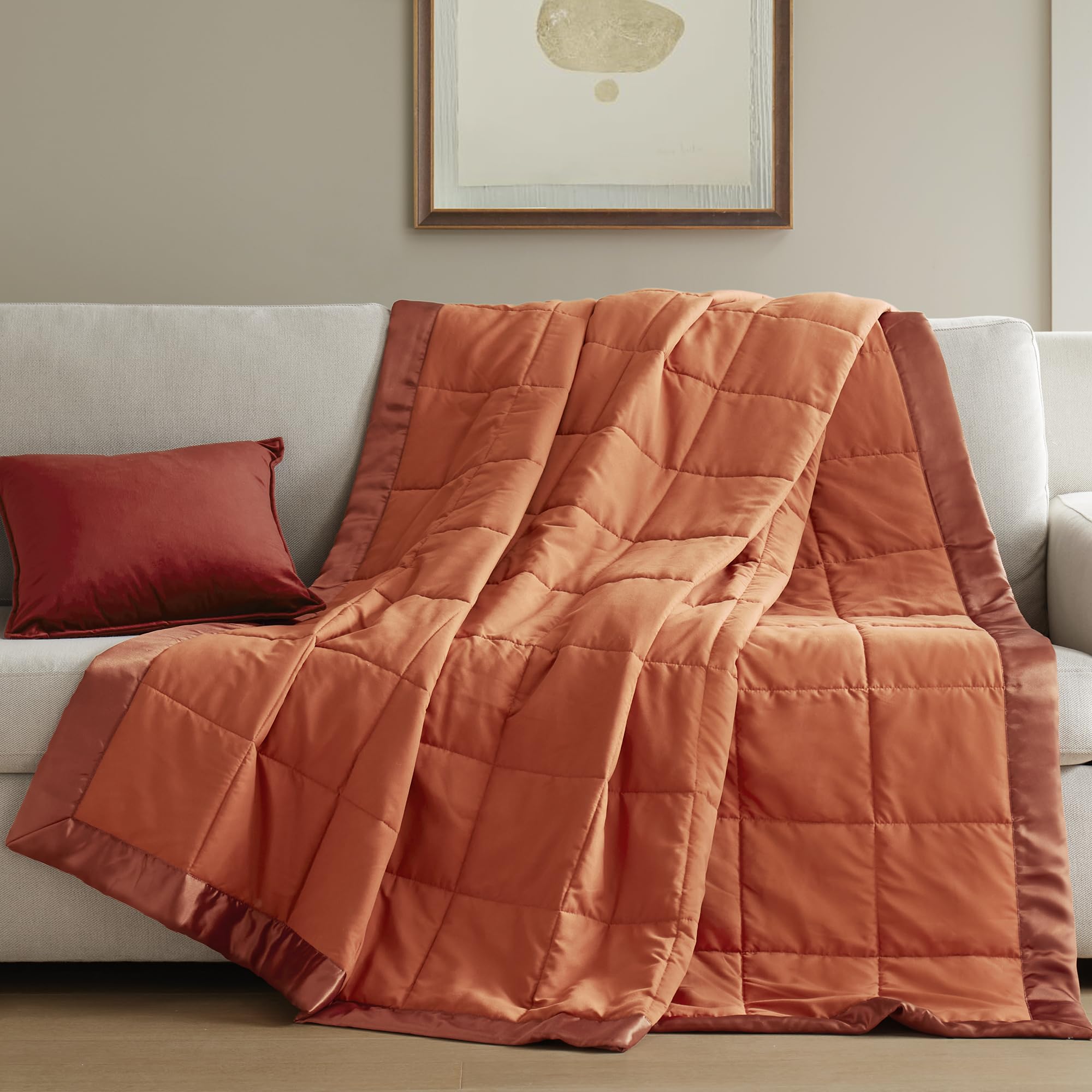 Foto 6 | Manta Acolchada Madison Park Windom King De Microfibra Naranja - Venta Internacional.