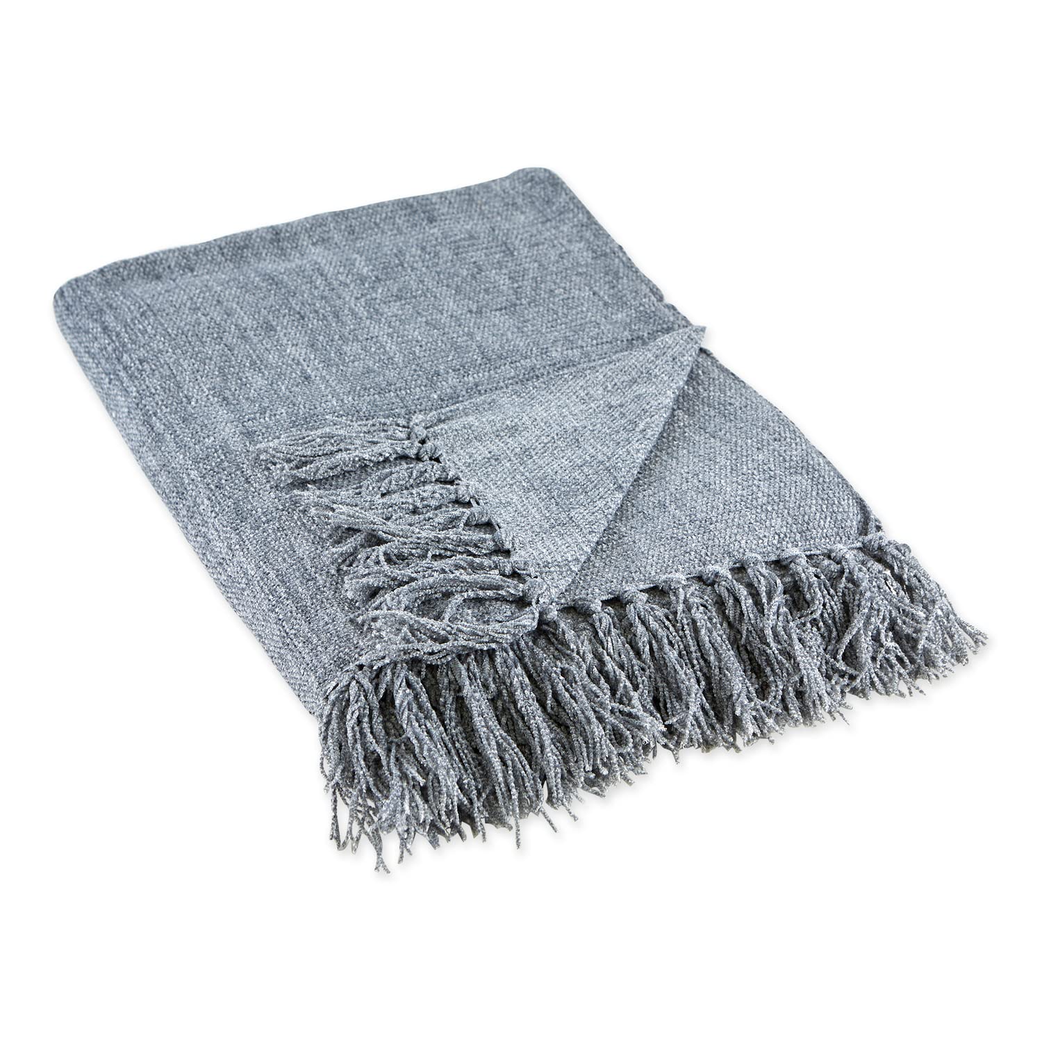 Foto 2 pulgar | Manta Dii Con Flecos De Chenilla, Tela Vaquera Suave, Gris, 50 X 60 Pulgadas - Venta Internacional.