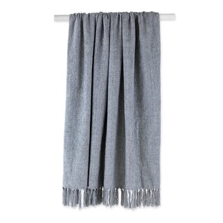 Foto 2 | Manta Dii Con Flecos De Chenilla, Tela Vaquera Suave, Gris, 50 X 60 Pulgadas - Venta Internacional.