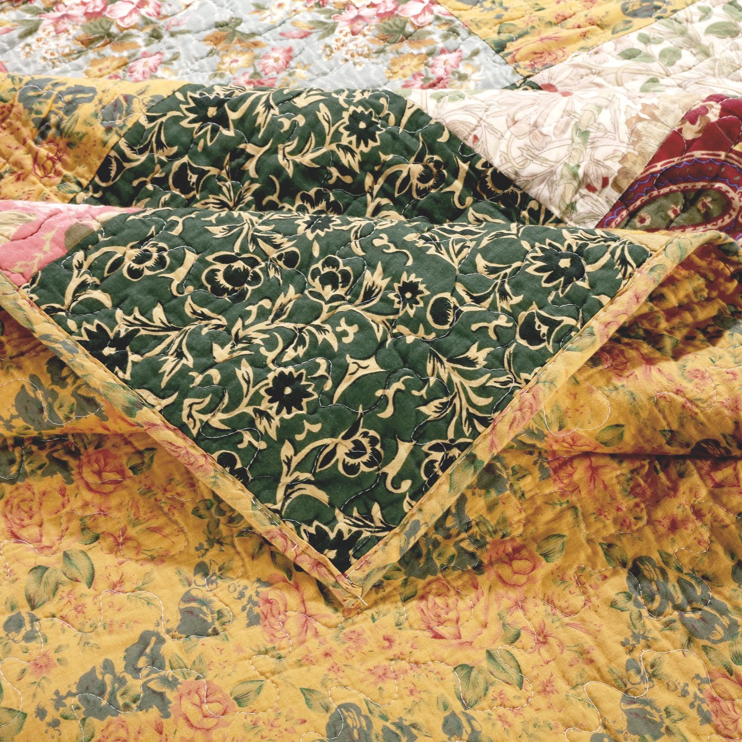 Foto 5 | Manta Acolchada Con Diseño De Retazos Greenland Home, Estilo Antiguo Y Elegante, 50 X 60 Cm - Venta Internacional.