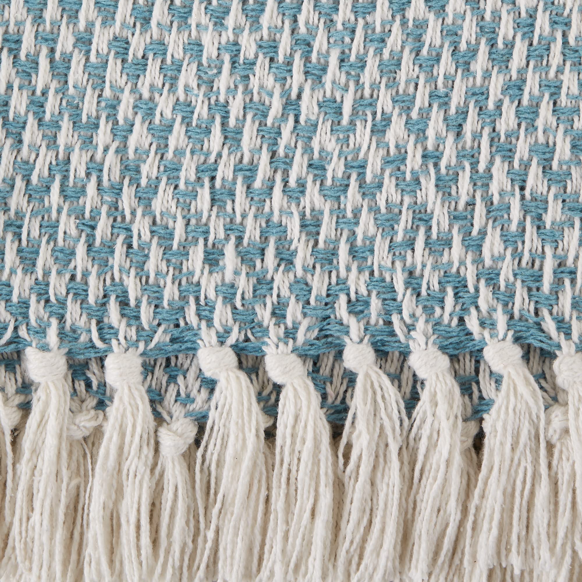 Foto 4 pulgar | Throw Dii, Tejido 100% Algodón, Cestería, 50 X 60 Cm, Azul Tormenta - Venta Internacional.