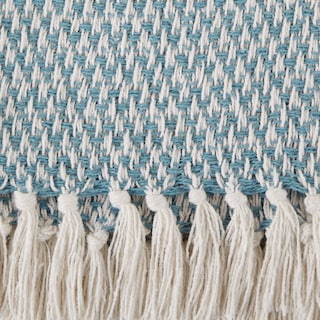 Foto 3 | Throw Dii, Tejido 100% Algodón, Cestería, 50 X 60 Cm, Azul Tormenta - Venta Internacional.