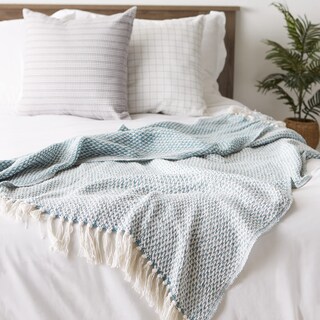 Foto 5 | Throw Dii, Tejido 100% Algodón, Cestería, 50 X 60 Cm, Azul Tormenta - Venta Internacional.