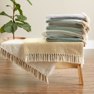 Foto 6 | Manta Dii Chevron De Algodón Tejida A Mano, 50 X 60 Cm, Color Verde Azulado - Venta Internacional.