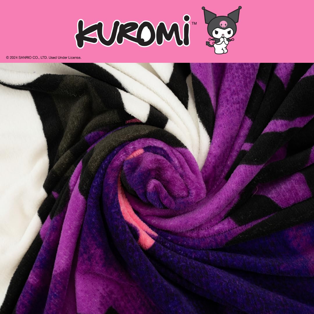 Foto 5 pulgar | Manta Franco Collectibles Kuromi Super Soft 160 X 230 Cm - Venta Internacional.