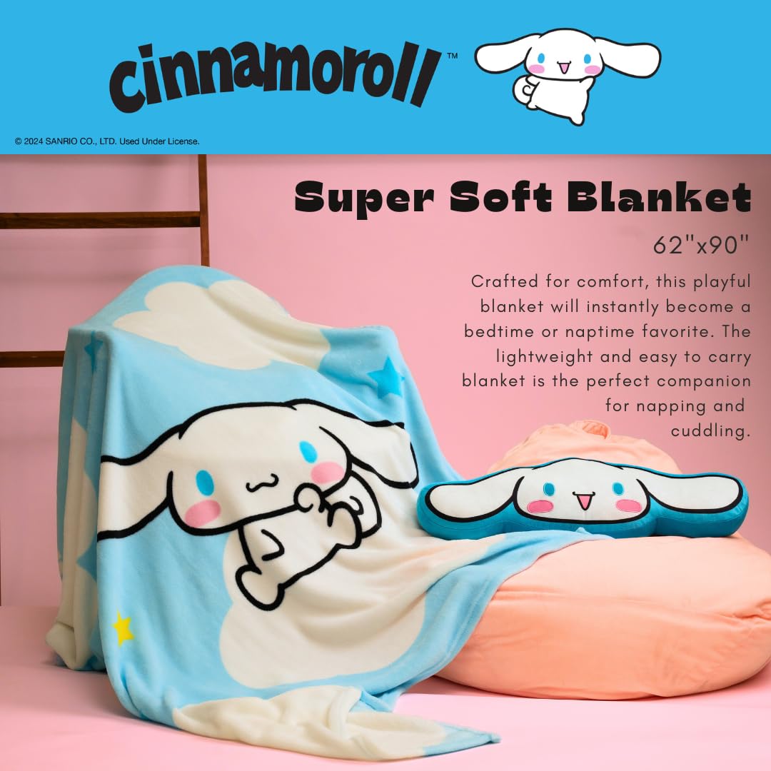 Foto 3 pulgar | Manta Franco Collectibles Cinnamoroll Supersuave De 160 X 230 Cm - Venta Internacional.