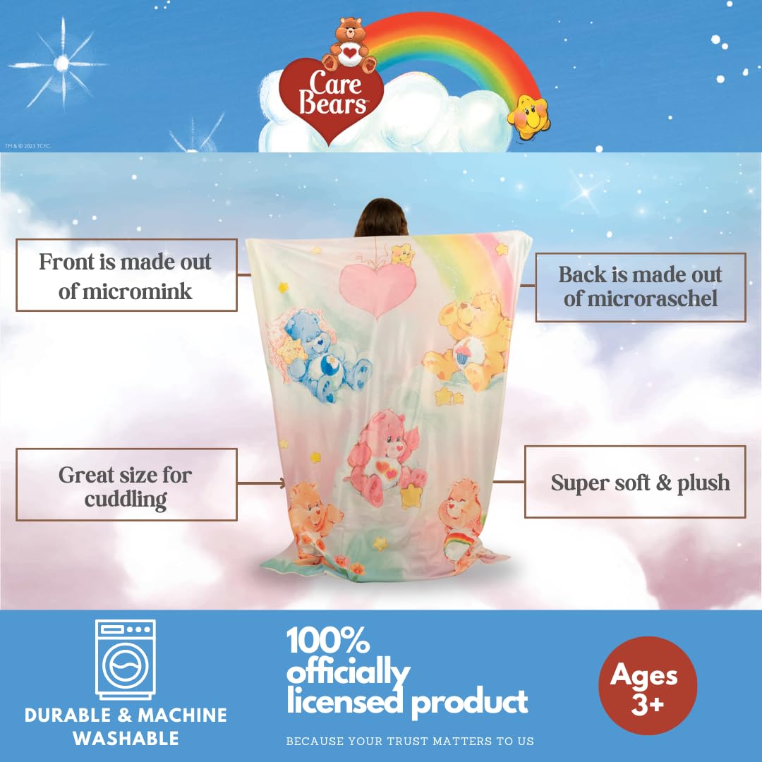 Foto 4 pulgar | Manta De Felpa Supersuave De Franco Collectibles Care Bears Para El Día De San Valentín En Forma De  - Venta Intern