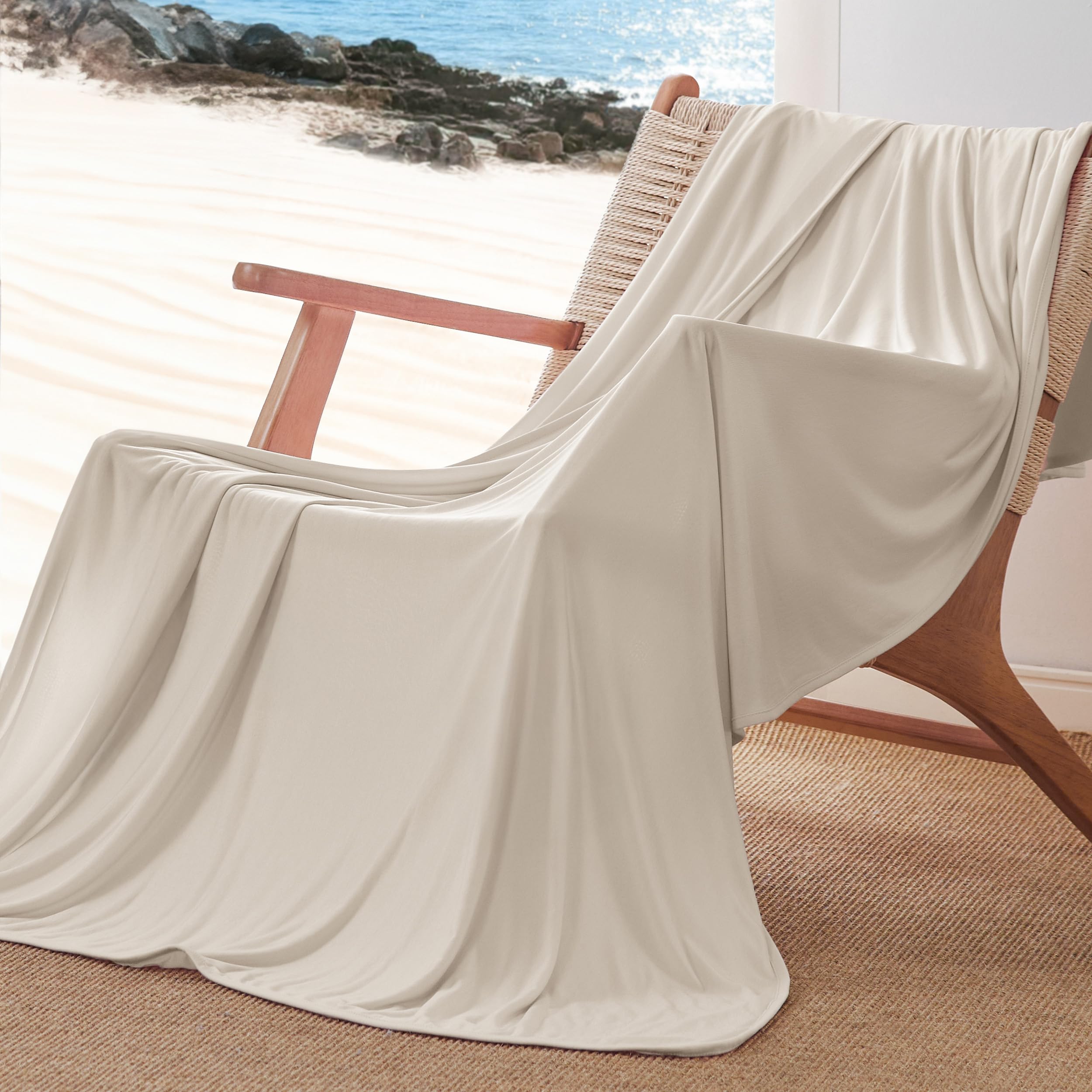 Foto 2 pulgar | Manta Refrescante Bedsure Beige Para Personas Que Duermen En Caliente, 50 X 70 Cm - Venta Internacional.