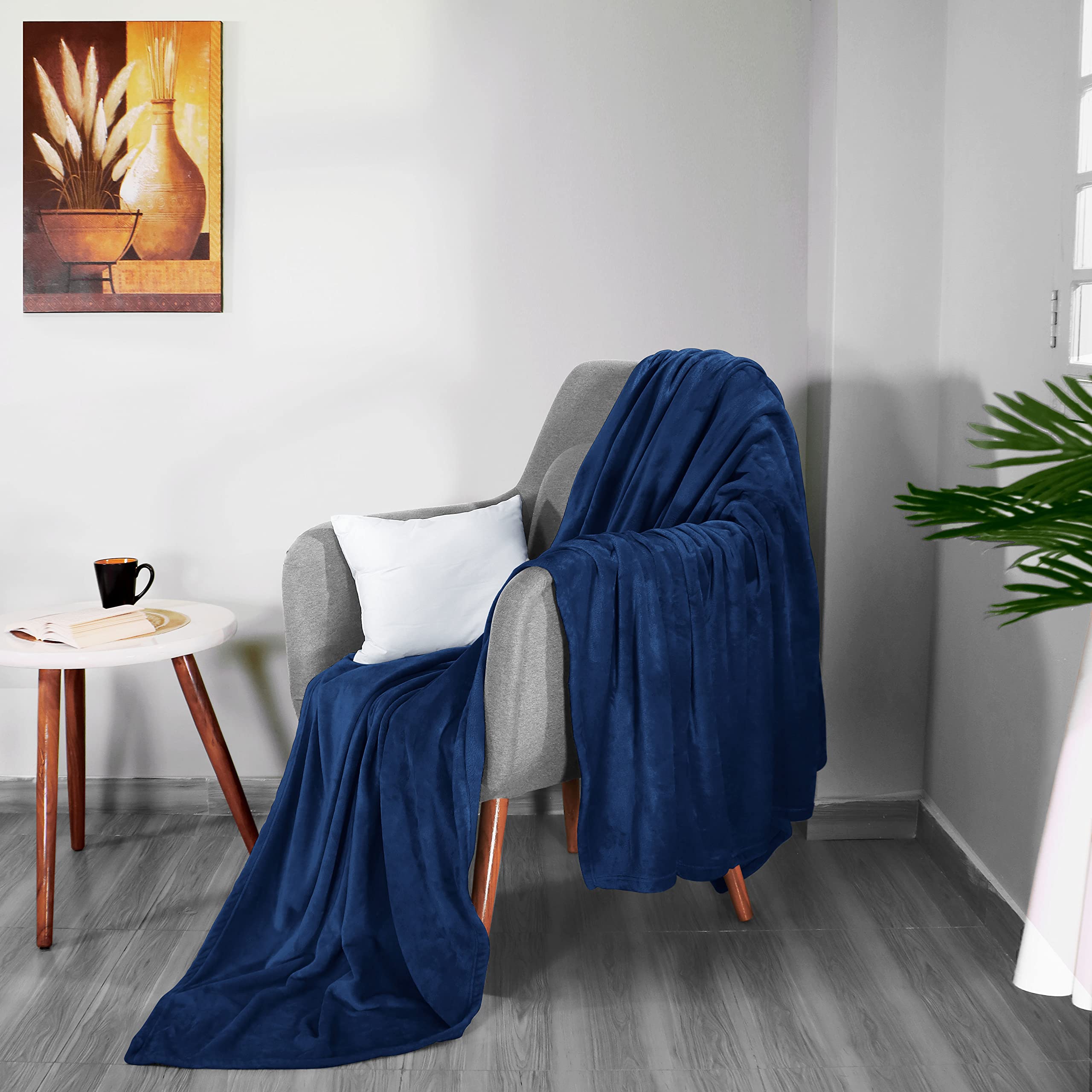 Foto 7 | Cama Polar Blanket Utopia, Tamaño Queen, Color Azul Marino, 300 G/m², Microfibra - Venta Internacional.
