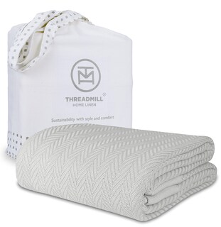 Foto 1 | Manta Threadmill Luxury De Algodón, Tamaño King, Gris Claro - Venta Internacional.