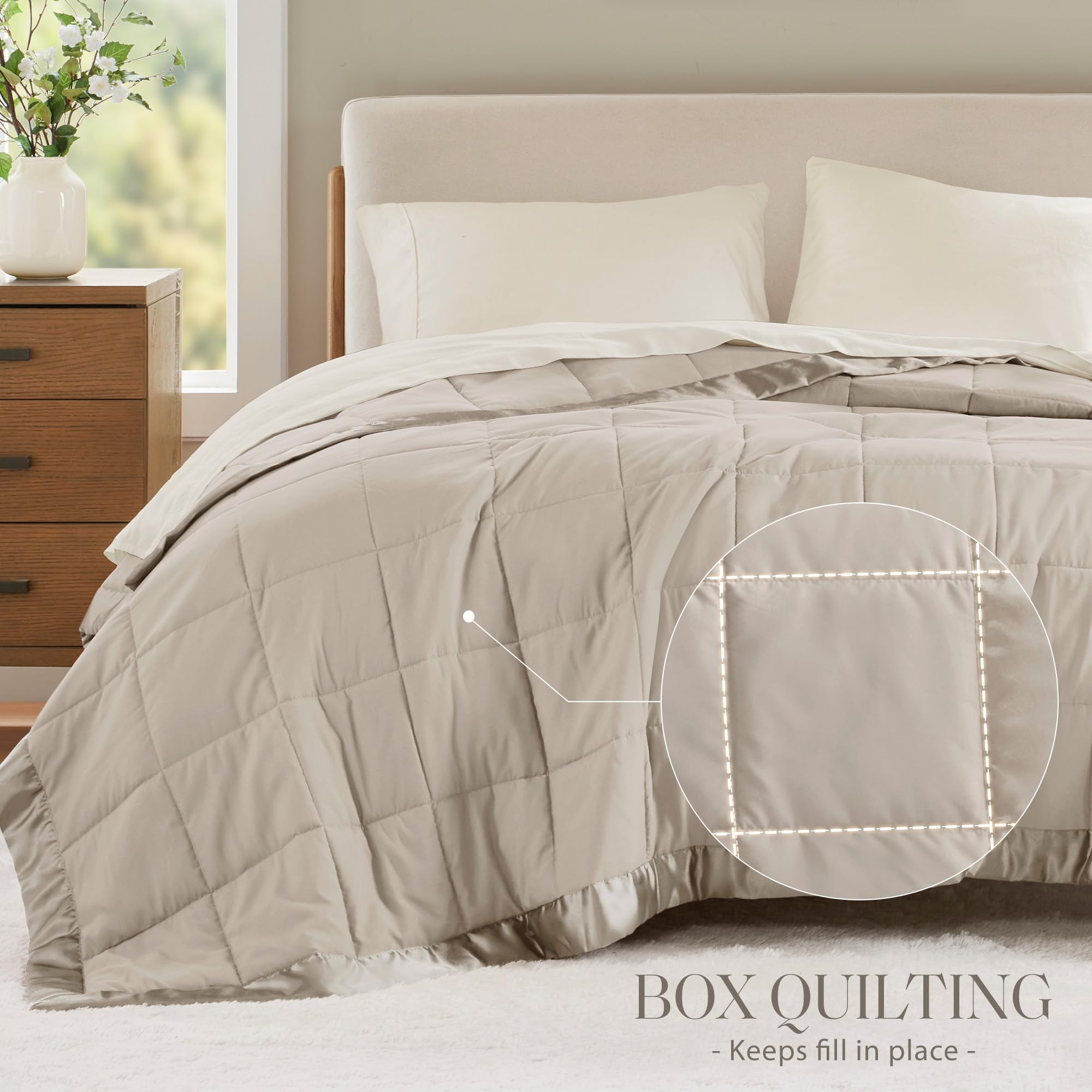 Foto 3 | Manta Madison Park Windom Down Alternative, Gris, Doble - Venta Internacional.