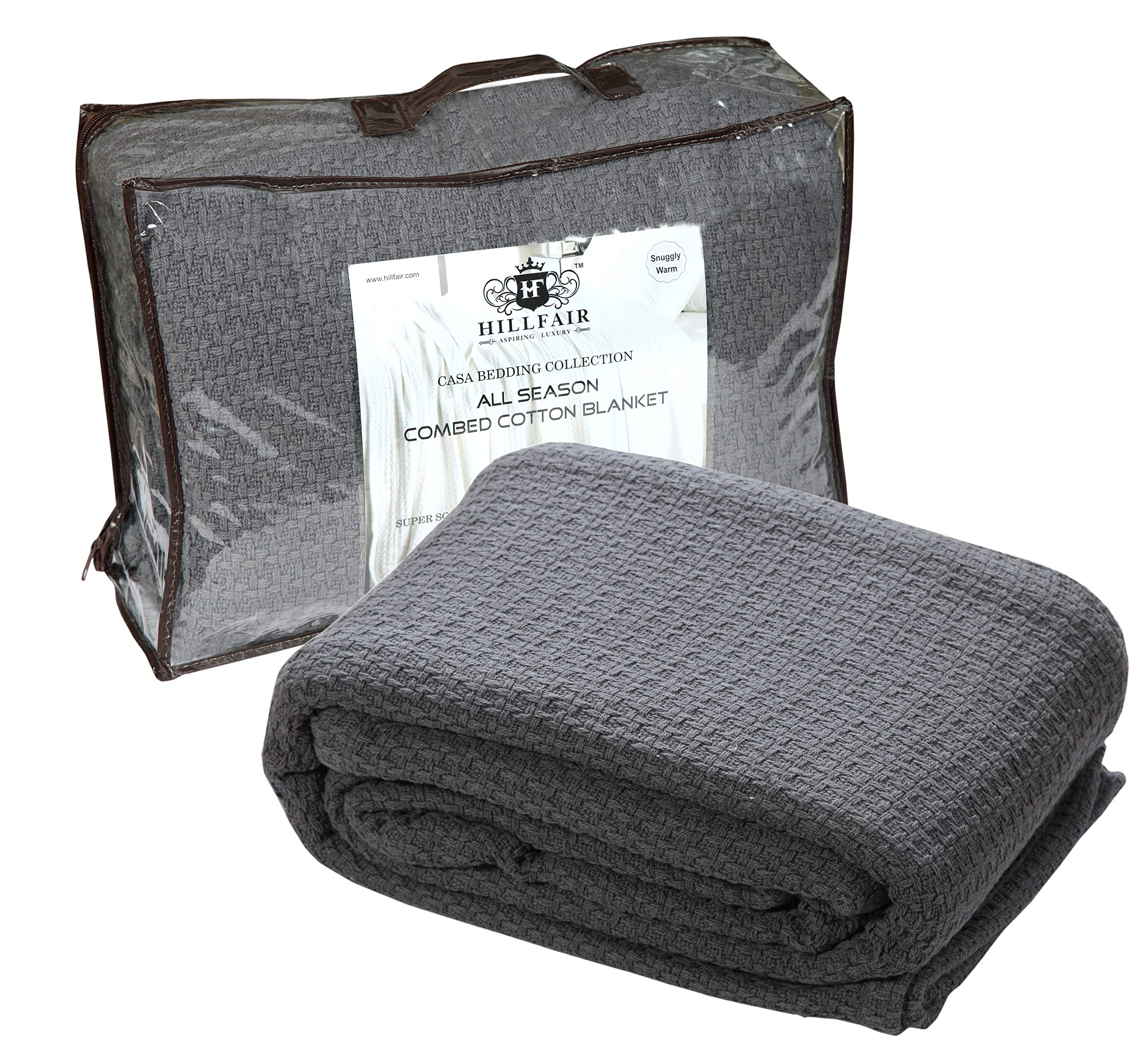Foto 1 | Manta Hillfair 100% Algodón Peinado California King Grey - Venta Internacional.