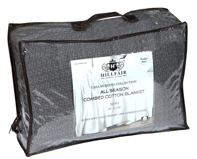 Foto 3 | Manta Hillfair 100% Algodón Peinado California King Grey - Venta Internacional.