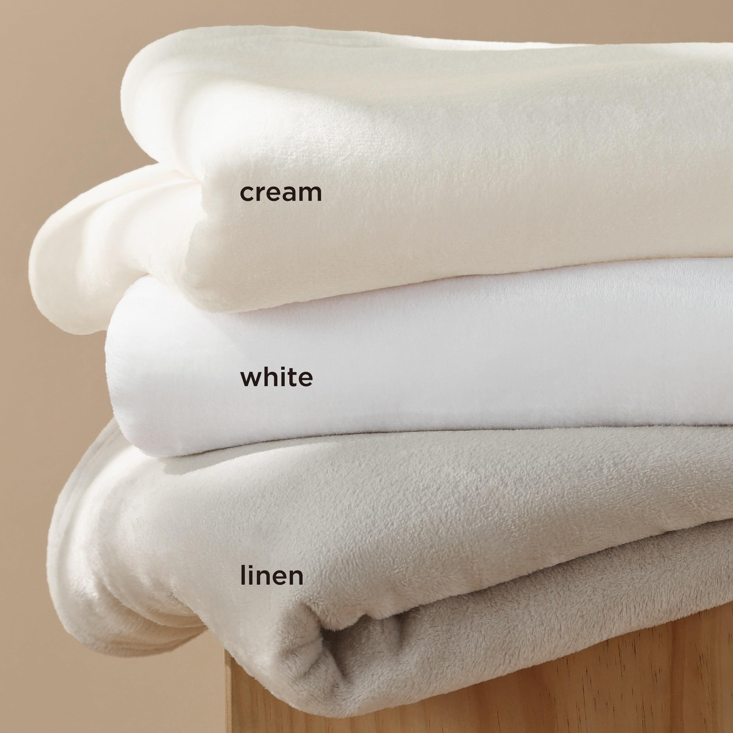Foto 4 pulgar | Manta De Cama Con Forro Polar California King, Ligera, Color Crema - Venta Internacional.