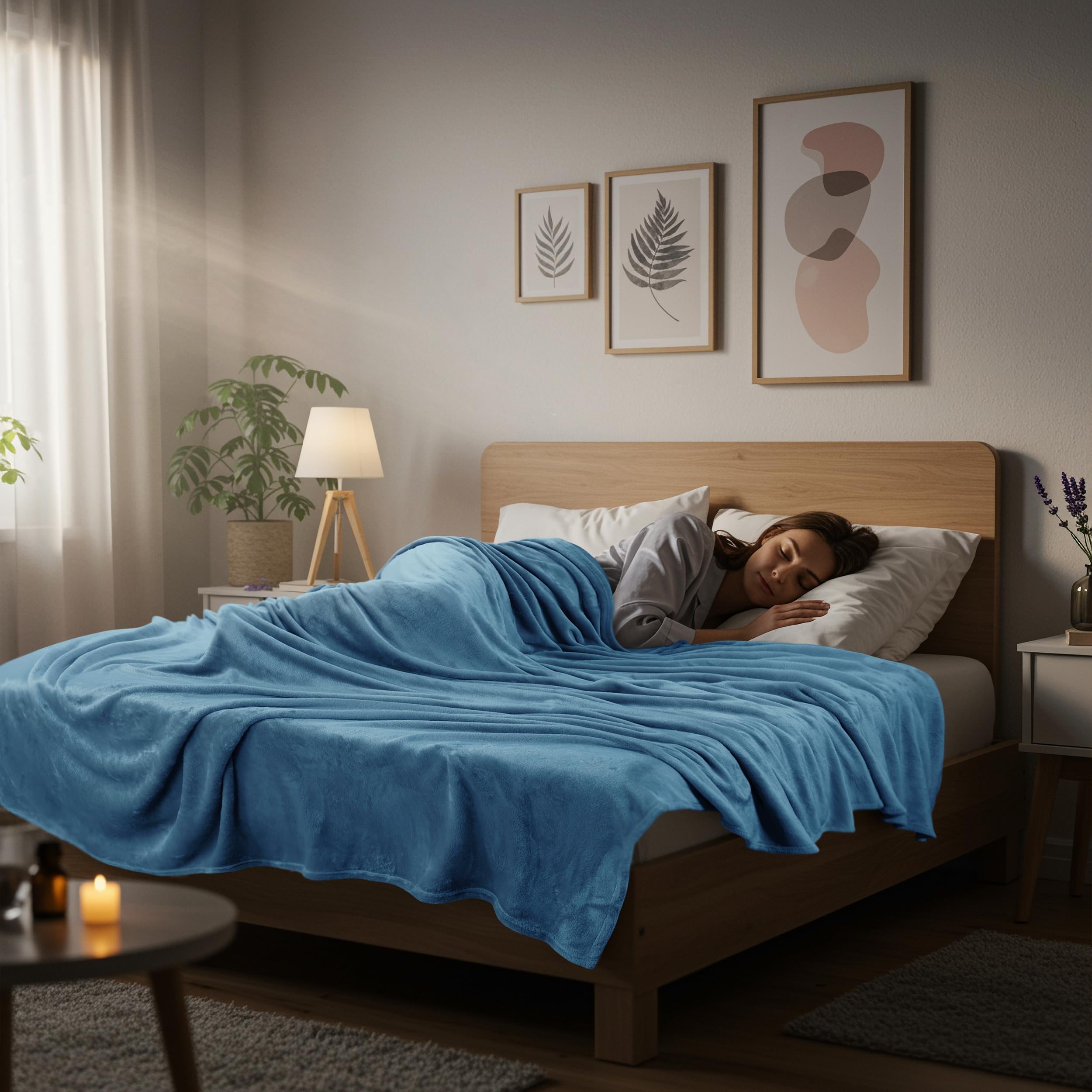 Foto 7 pulgar | Cama Polar Blanket Utopia, Tamaño Queen, Azul Lavado, 300 G/m² - Venta Internacional.